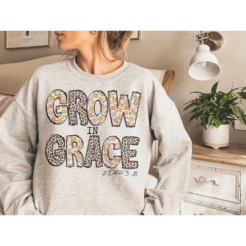 Grow In Grace PNG Faith Clipart Faith png Jesus png Sublimation Design Digital Download Christian Quotes Religious Png.jpg