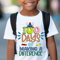 100 days of making a difference svg, 100 days of school svg, back to school svg, magical kingdom svg, 100th day of schoo