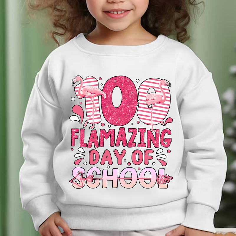 100 Flamazing Days Of School Png, Flamingo Teacher Png, 100 Days Smarter Png, Back To School Png, 100th Day of School, Gift for Teacher.jpg