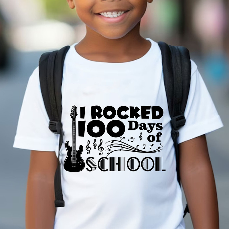 I Rocked 100 Days Of School Svg, Electric Guitar Svg, 100th Day of School Svg, Back To School Svg, 100 Days Pop Svg, Svg Files For Cricut.jpg