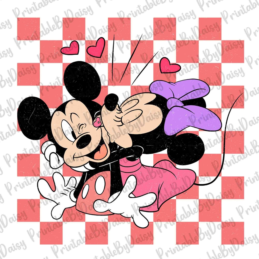 Happy Valentine PNG, Valentine Mouse Couple Png, Valentine's Day Png, Retro Valentine Png, Magical Kingdom Png, Valentine Png For Shirt.jpg