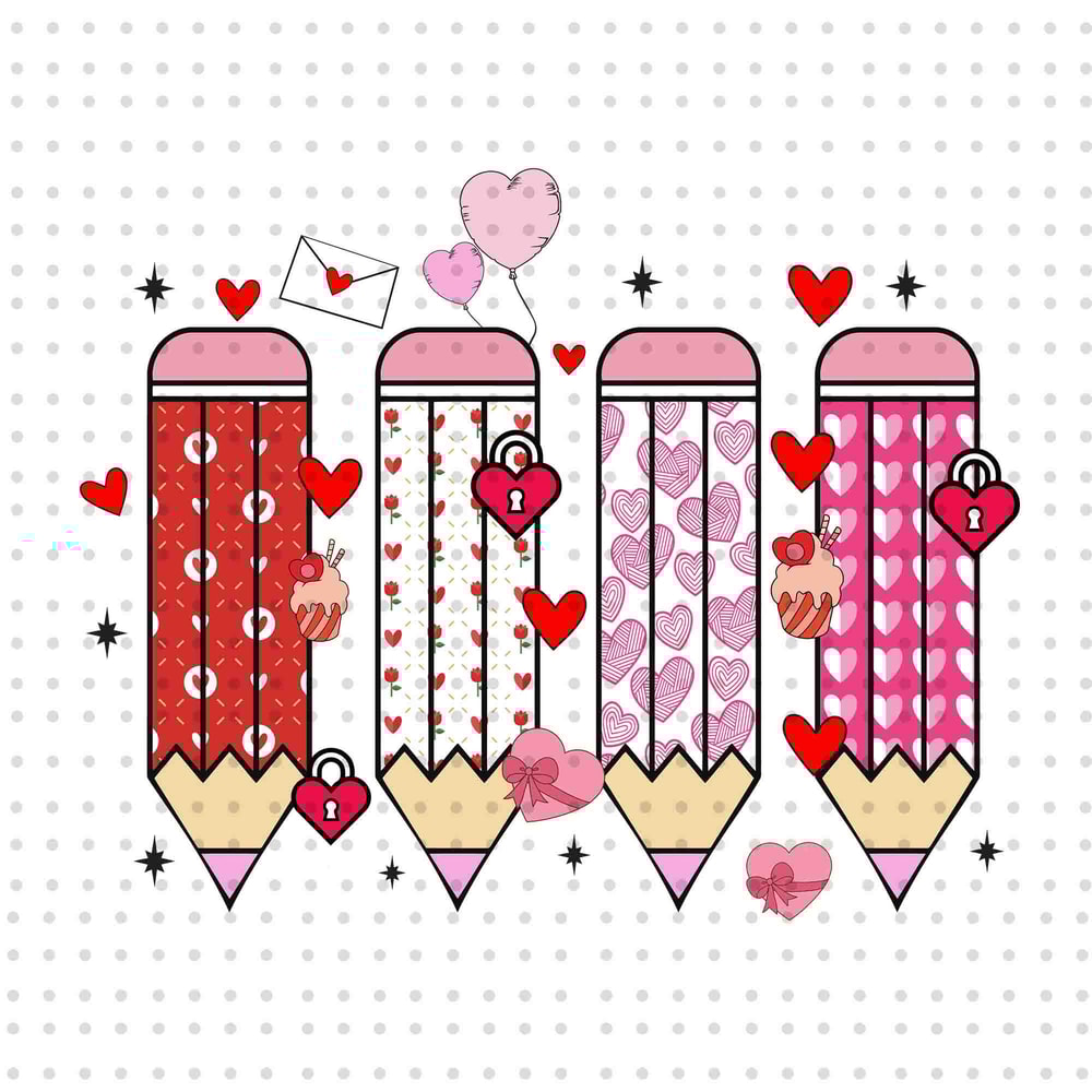 Retro Valentine Pencils PNG, Teacher Valentine Png, Funny Heart Pencil Png, Teacher Life Png, Cute Teacher Valentines, Teaching Sweethearts.jpg