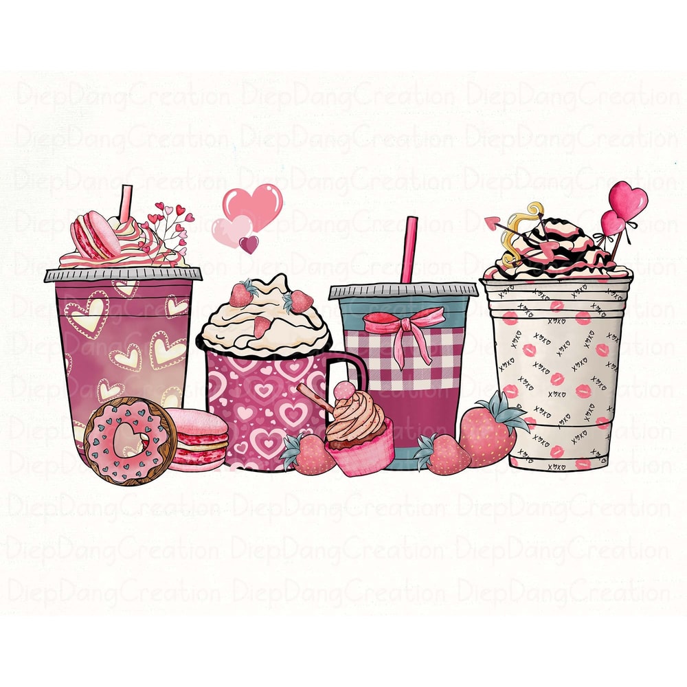 Valentine Coffee Png, Valentine Drinks Png, XOXO Png, Valentine's Day Png, Latte Drink, Valentine Love, Coffee Lover, Valentine Png Design.jpg