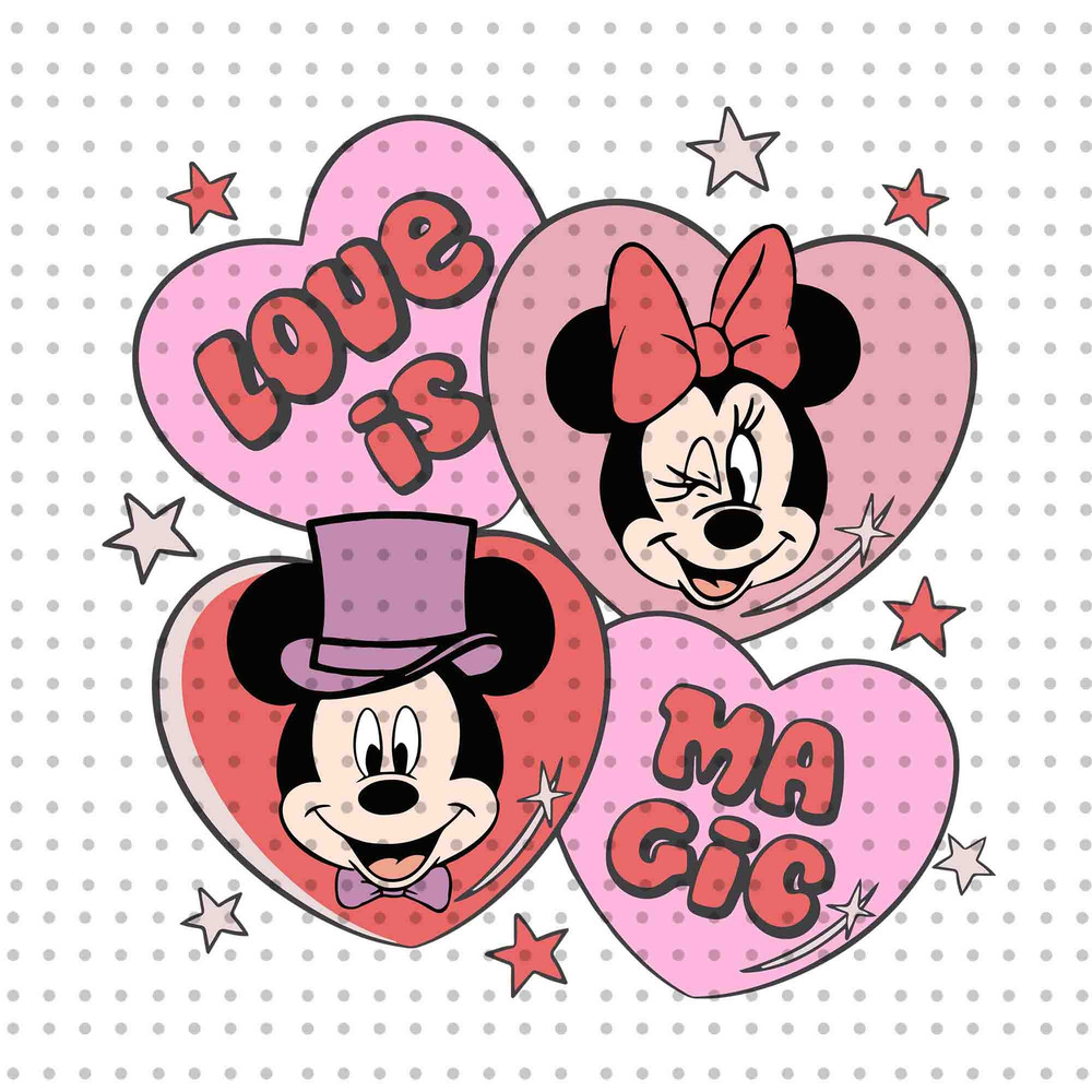 Valentine Mouse Candy Heart PNG, Mouse Couple Png, Mouse Valentines Png, Family Trip, Love Is Magic Png, Retro Valentines Png, Png File.jpg