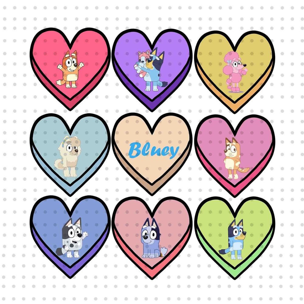 Valentine's Day PNG, Blue Dogs And Friends Valentines Png, Happy Valentines Png, Valentines Love Png, Candy Hearts Png, Digital Download.jpg