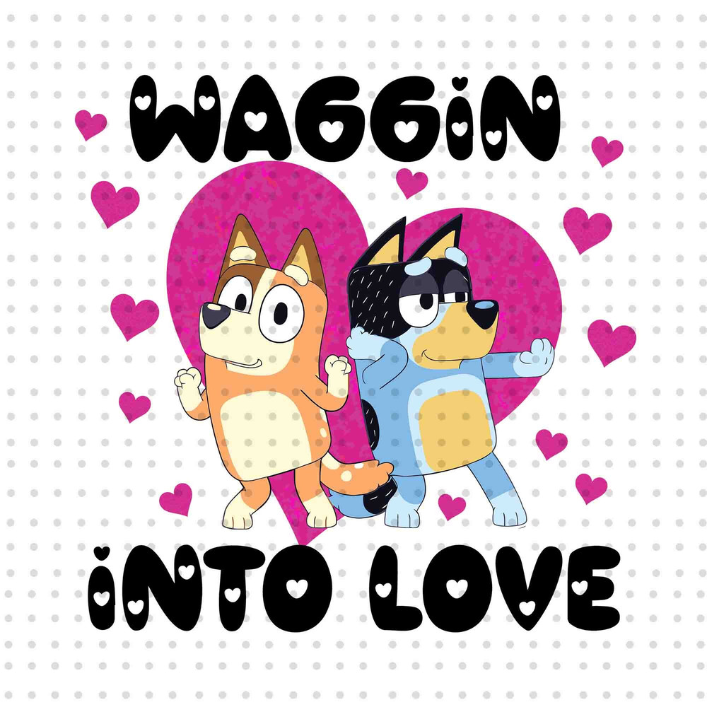 Valentine's Day PNG, Blue Dogs Valentine's Day Couple Png, Happy Valentines Png, Valentines Love Png, Waggin Into Love Png, Digital Download.jpg