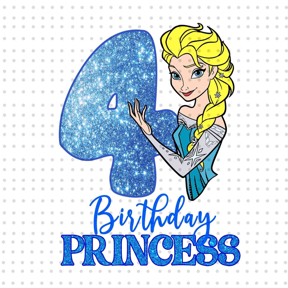 Birthday Princess Png, My 4th Birthday Png, Happy 4th Birthday Png, Princess Png, Birthday Png, Birthday Shirt Png, 4th Birthday Glitter Png.jpg