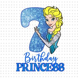 birthday princess png, my 7th birthday png, happy 7th birthday png, princess png, birthday png, birthday shirt png, 7th