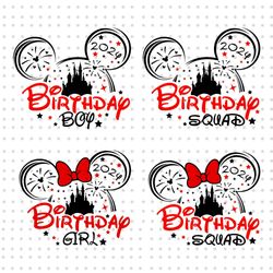 bundle birthday boy svg, birthday girl svg, birthday squad svg, family vacation svg, family trip, birthday 2024 svg, dig