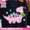 Glitter Pink Christmas Dinosaur Png Sublimation Design Glitter Holiday Png File Sparkly Sublimation Png Digital Download.jpg