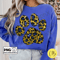 Sparkly Paw Print Png Leopard Gold Royal Blue Faux Glitter School Spirit TShirt Design Faux Sequins Jpg DTF Sublimation DTG Digital Download.jpg