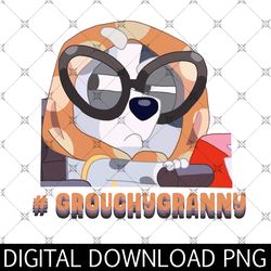 bluey muffin grouchy granny png, muffin grouchy granny png, bluey season 3 png, bluey muffin heeler png