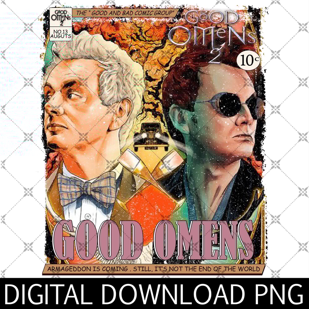 Go!od Omens Movie Comic Png, Aziraphale And Crowley Png, Go!od Omens Aziraphale And Crowley Png.jpg