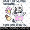 Muffin Heeler Bake Life Muffin Screams Loud And Chaotic Png, Bl!uey Muffin Cousin Png, Muffin Heeler Cake Png.jpg