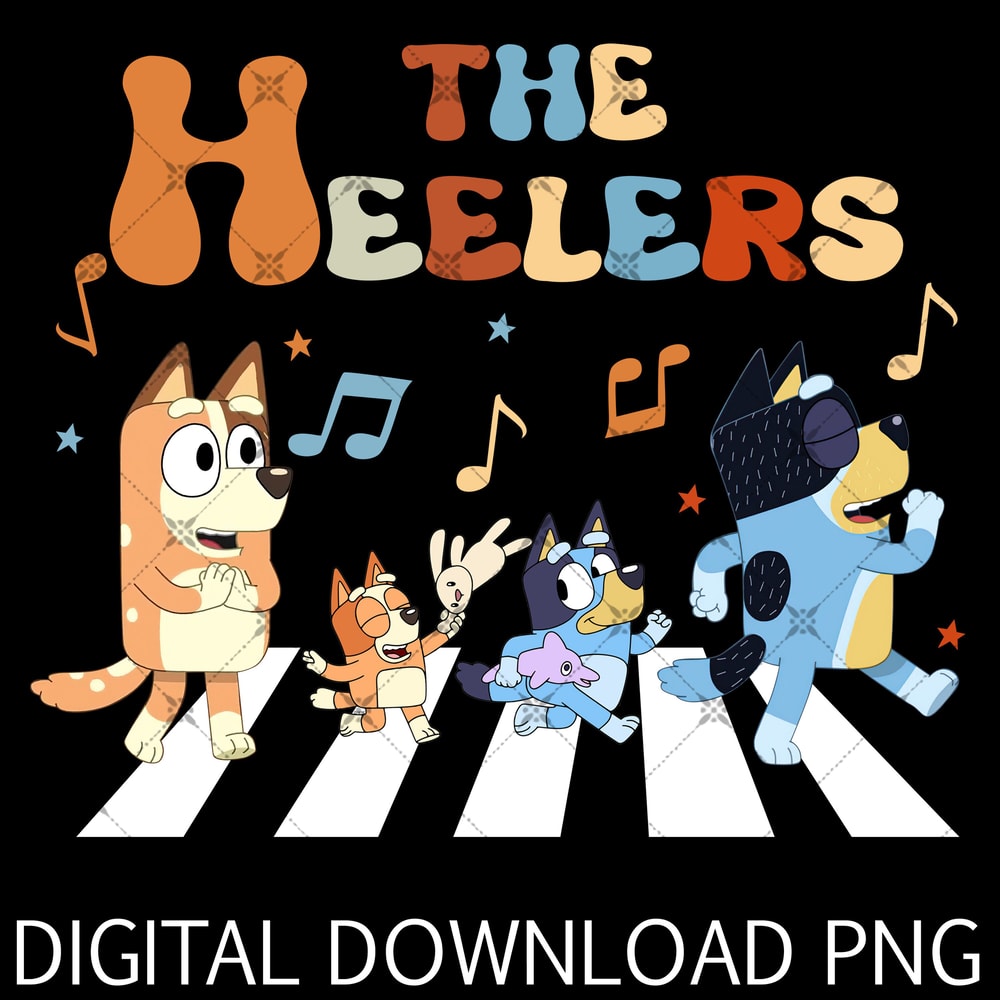 The Heelers Bluey Crossing the street Png, Bluey Family Dad Mom Png, Bluey and Bingo Png, Bluey Bandit Png.jpg