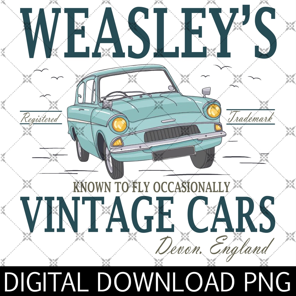 Vintage Flying Cars Know to fly occasionally vintage cars Devon England Png, Weasley's Flying Car Png, Wizard Png.jpg