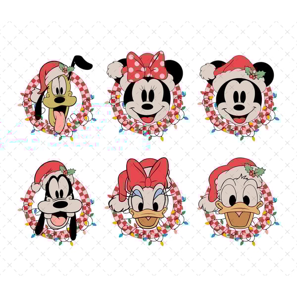 Christmas Mouse And Friends Svg Bundle, Character Face Xmas, Christmas Friends Svg, Merry Christmas, Christmas Squad Svg, Digital Download.jpg