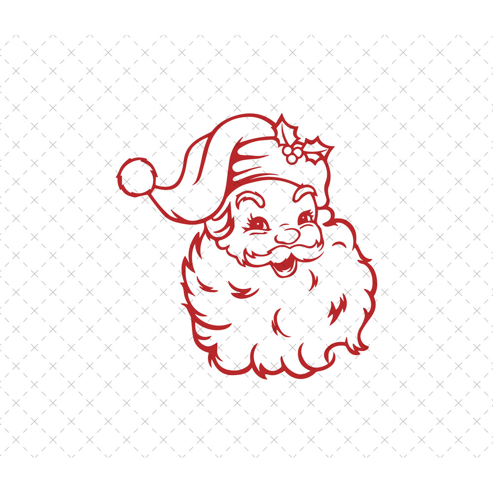 Retro Santa Svg, Santa Christmas Png, Santa Face svg, Christmas svg, Santa Claus Svg, Santa Head Png, Funny Santa , Digital Files.jpg