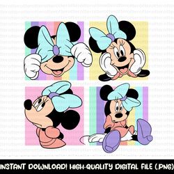 minnie pastel color png svg, minnie head svg, minnie birthday, mouse png, minnie summer png, minnie clipart, cricut minn