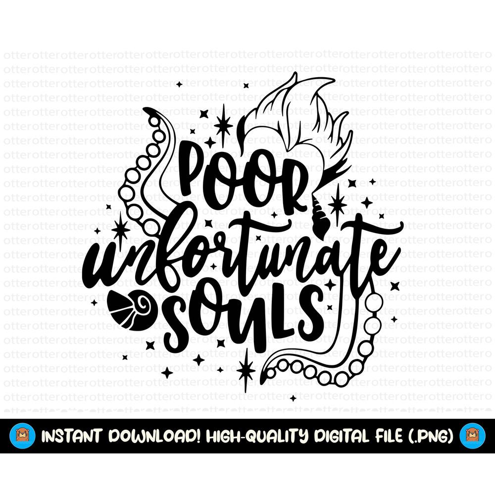 Poor Unfortunate Souls SVG, Little Mermaid SVG, Ursula SVG, Digital File, Cut File, Cricut, Silhouette.jpg