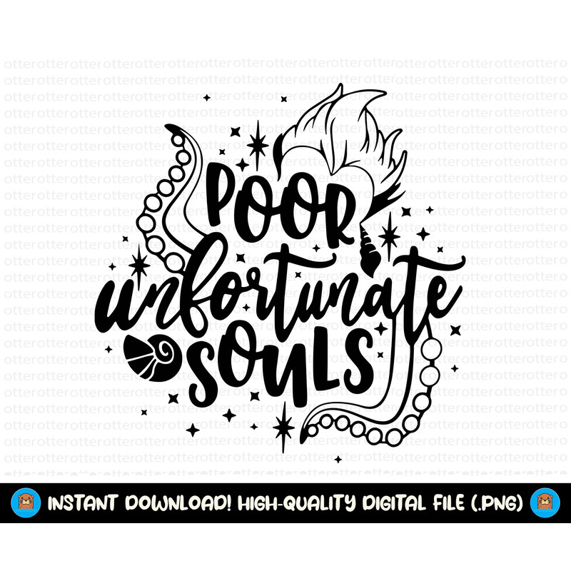 Poor Unfortunate Souls SVG, Little Mermaid SVG, Ursula SVG, Digital File, Cut File, Cricut, Silhouette.jpg