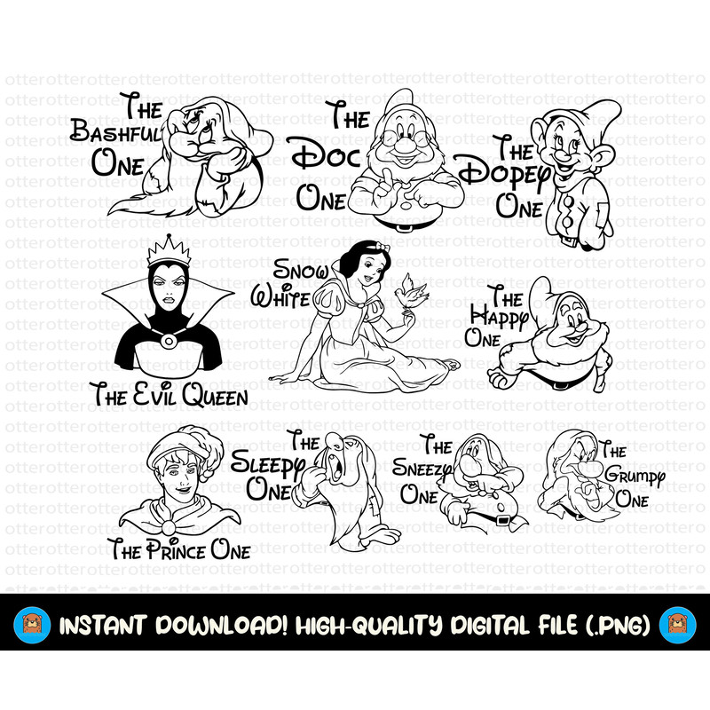 Seven Dwarfs Png, Seven Dwarfs Svg, Svg Files For Cricut, Family Matching Png, Family Trip Png, Birthday Squad Png, Family Vacation Svg.jpg