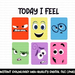 today i feel png, inside out characters svg, inside out png, inside out svg, inside out sublimation, digital file, insta