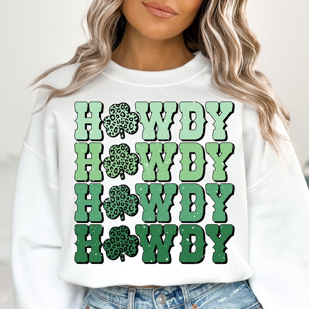 Howdy Shamrock SVG, St Patrick's Day Svg, Retro St Patricks, Lucky Svg, Shamrock Svg, St Patricks Day Sublimation Designs, Digital Download.jpg