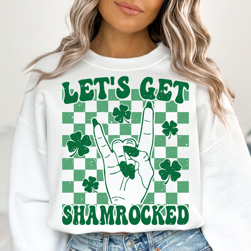 Lets Get Shamrocked SVG PNG, St Patricks Day Svg, Funny St Patricks, Retro St Patricks, Shamrock Svg, Sublimation Designs, Digital Download.jpg