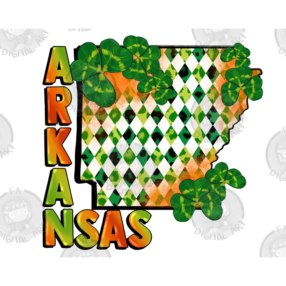 Arkansas map St. Patrick's Day png sublimation design download, Happy St. Patricks Day png, Irish Day png, sublimate designs download.jpg