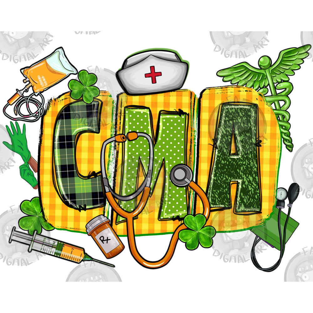CMA Nurse St. Patrick's Day png sublimation design download, St. Patricks Day png,Certified Medical Assistant png,sublimate designs download.jpg