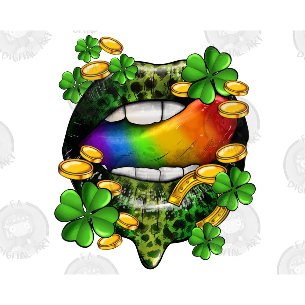 Green leopard lip png sublimation design download, St. Patricks Day png, Irish Day png, St. Patrick's lip png, sublimate designs download.jpg