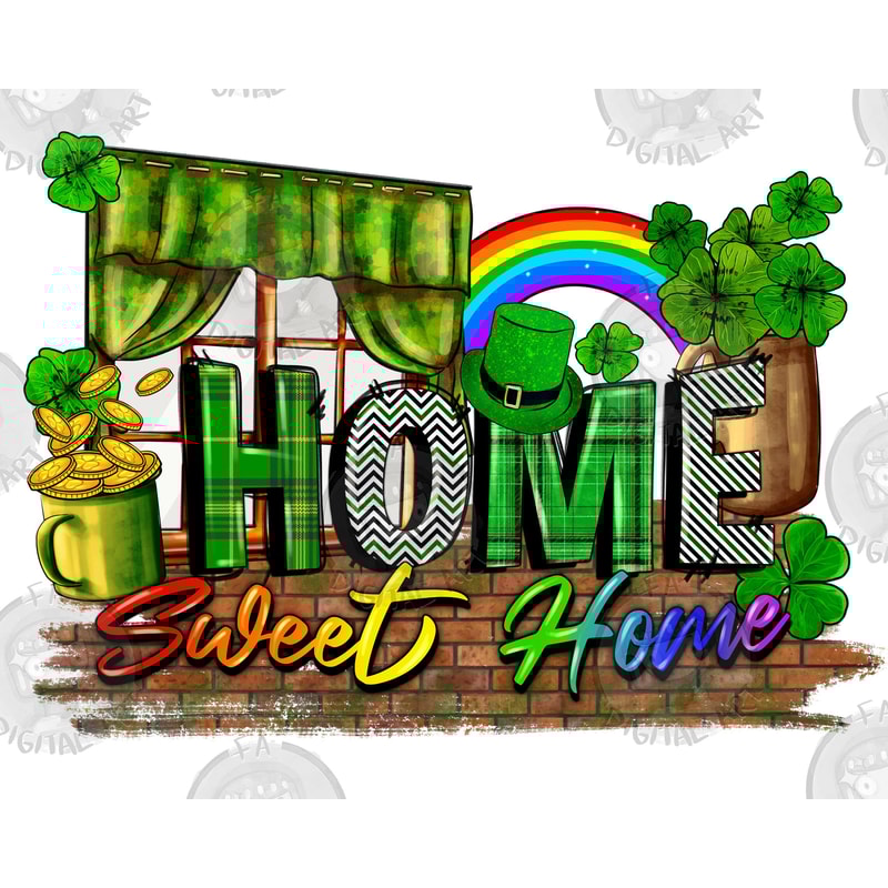 Home sweet home png sublimation design download, St. Patricks Day png, Irish Day png, Lucky png, sublimate designs download.jpg