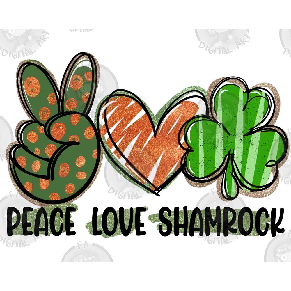 Peace love shamrock png sublimation design download, St. Patricks Day png, Irish Day png, lucky shamrock png, sublimate designs download.jpg