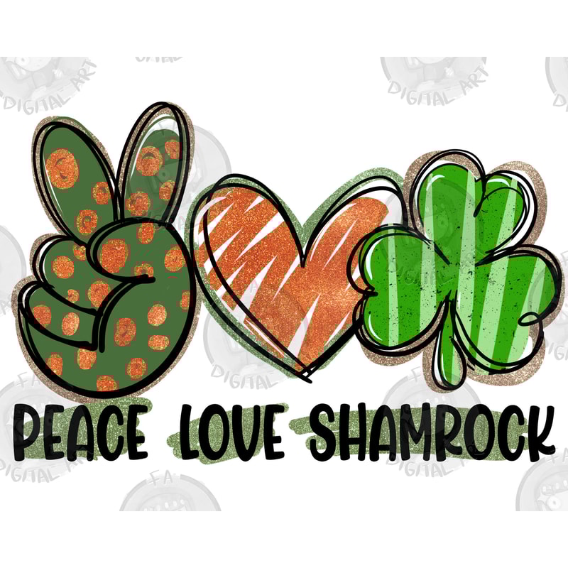 Peace love shamrock png sublimation design download, St. Patricks Day png, Irish Day png, lucky shamrock png, sublimate designs download.jpg