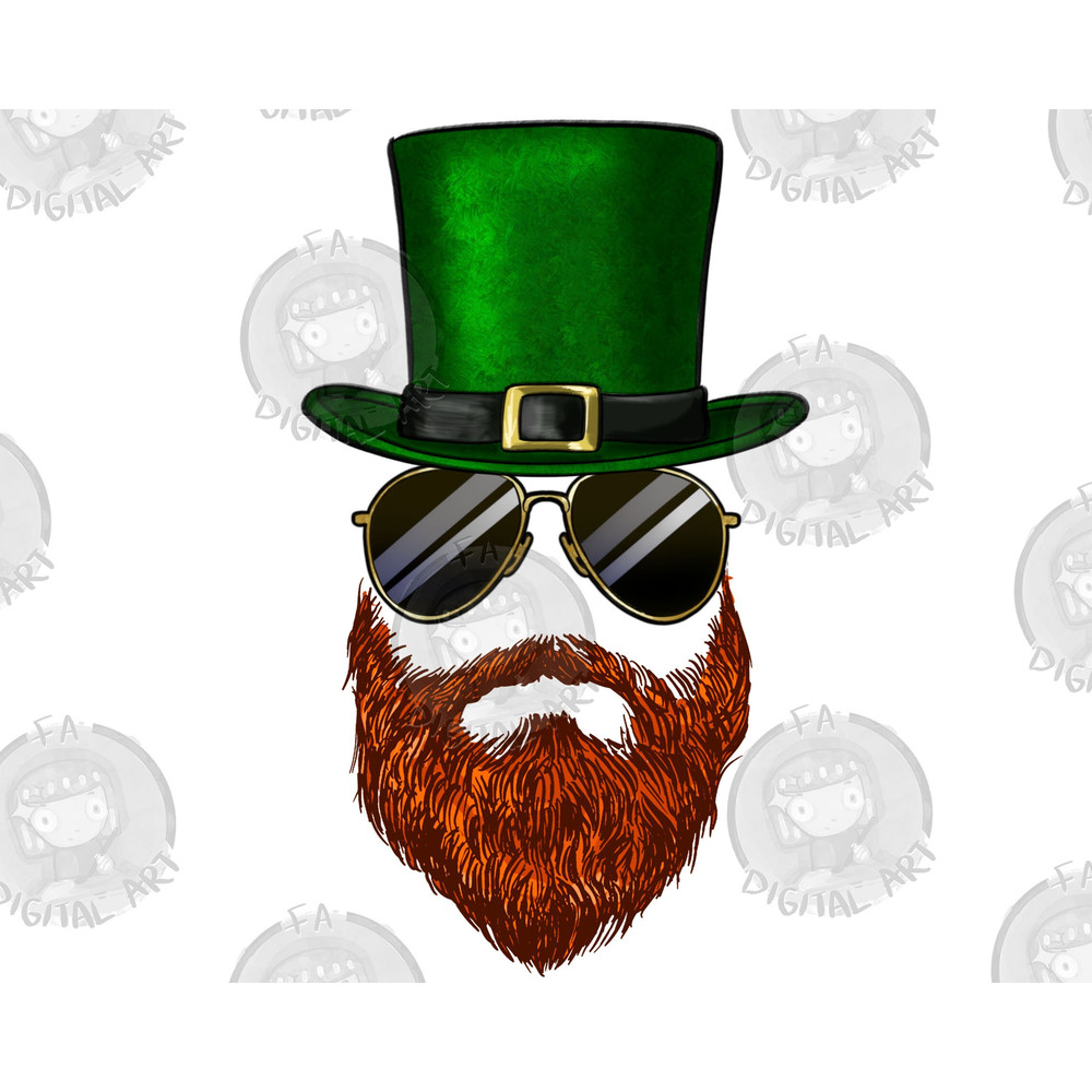 Saint Patrick's bearded man with hat png sublimation design download, St. Patricks Day png, Irish Day png, sublimate designs download.jpg