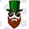 Saint Patrick's bearded man with hat png sublimation design download, St. Patricks Day png, Irish Day png, sublimate designs download.jpg