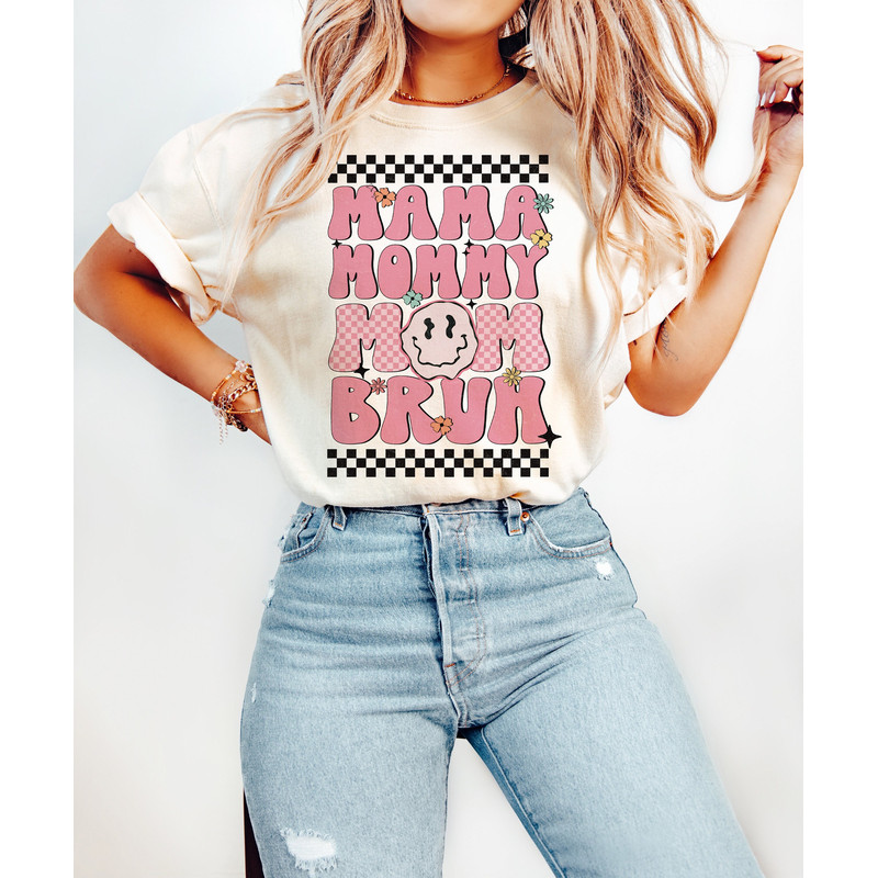 Funny Mama Designs, Mama Mommy Mom Bruh png, Mama sublimation, Mama png, Mother's Day, Funny mama quotes png, Checkered Mama png, Mama shirt.jpg