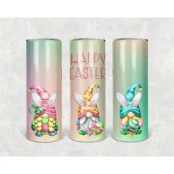 20 or 30oz Tumbler | Easter | Gnomes | Gnome | Sublimation | Bunny Ears | Easter Eggs | Pink | Lid with Straw