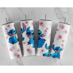 stich, 20oz skinny tumbler, tumbler with lid and straw,perfect gift