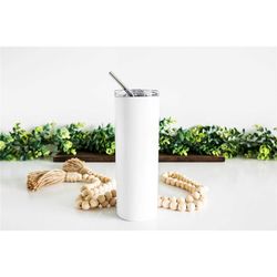 personalized 20oz skinny tumbler with lid and straw, personalized tumbler, personalized gift, logo, sublimation