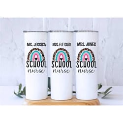 school nurse gift personalized, personalized school nurse tumbler, nurse appreciation week, back to school nurse gift, e
