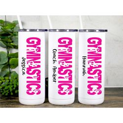 personalized gymnastics gift for girls, gymnastics gifts for team, gymnastics coach gift, gymnastics tumbler, gift for g