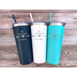 personalized pe teacher gift, pe coach tumbler, pe teacher tumbler, physical education gift, pe coach gifts, teacher app