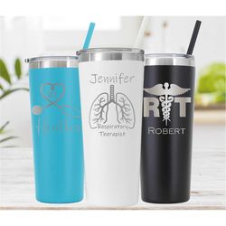 respiratory therapist gift, rt gift, respiratory therapist tumbler, graduation gift, rt student, personalized tumbler fo