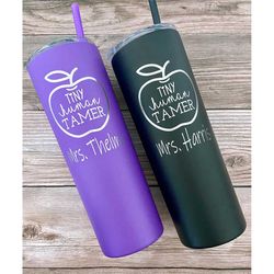tiny human tamer tumbler, teacher tumbler, daycare worker gift, preschool teacher gifts, preschool teacher tumbler, teac