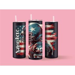 football personalized tumbler, personalized tumbler with name, outdoor tumbler, gift for dad, gift for grandpa, christma