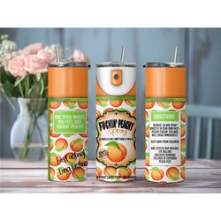 fuckin peachy spray can tumbler,peach fruit be gone travel coffee mug,funny sassy humor gift,gift for her,skinny tumble