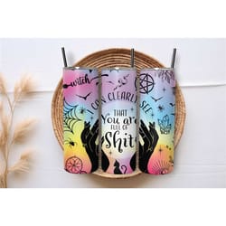 crystal ball full of st colourful stainless steel 20oz skinny drinks tumbler | witchy | crystals | vibrant