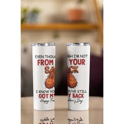 step fathers personalised tumbler metal cup gift , skinny tumbler, coffee straw tumbler, happy fathers day step son da